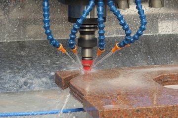  Milling a stone slab 